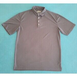 Johnnie O Polo Shirt Mens Large Grey Midnight Prep Formance Performance Golf